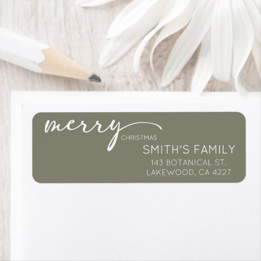 Modern Christmas Return Address Label (Insitu)