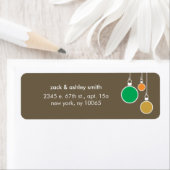 Modern Christmas Return Address Label - Braun (Insitu)