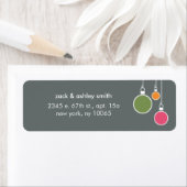 Modern Christmas Return Address Label - Grau (Insitu)