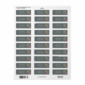 Modern Christmas Return Address Label - Grau (Vorne)