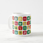 Modern Christmas Santa Tree Ornaments Snowman Kaffeetasse (Vorderseite Links)