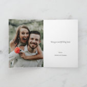 Modern Christmas Scandinavian Star Foto Karte (Innenseite)