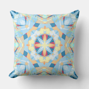 Modern Christmas Star Winter Blue Gold Yellow Kissen