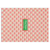 Modern Christmas Tablecloth Monogram Plaid Accent Tischdecke (Vorderseite (Horizontal))