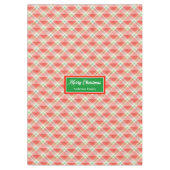 Modern Christmas Tablecloth Monogram Plaid Accent Tischdecke (Vorderseite)