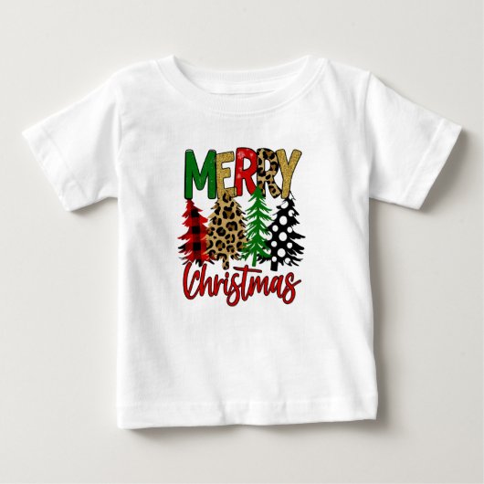 Modern Christmas Tree Aesthetic Baby T-shirt (Vorderseite)
