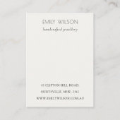 Modern Christmas Tree Blank Jewelry Display Logo Visitenkarte (Rückseite)