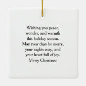 Modern Christmas Tree Embossed Forest Keramikornament (Rückseite)