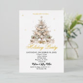 Modern Christmas Tree Holiday Party  Folieneinladung (Stehend vorne)