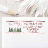 Modern Christmas Tree Holiday Return Address (Insitu)