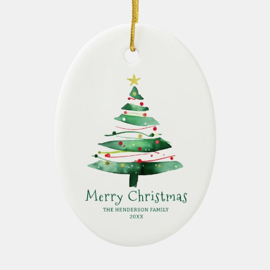 MODERN CHRISTMAS TREE KERAMIK ORNAMENT (Vorne)