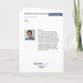 Modern Christmas Tree - KidsArt for CHOC Karte (Rückseite)