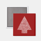Modern Christmas Tree Magnet (Vorderseite/Rückseite)