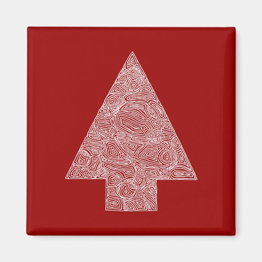 Modern Christmas Tree Magnet (Vorne)