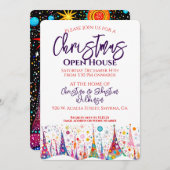 Modern Christmas Tree Open House Einladung (Vorne/Hinten)