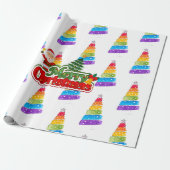Modern Christmas Tree Painting Colorful Geschenkpapier (Ungerollt)