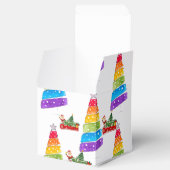 Modern Christmas Tree Painting Colorful Geschenkschachtel (Geöffnet)