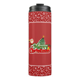 Modern Christmas Tree Painting Colorful Thermosbecher