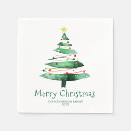 MODERN  CHRISTMAS TREE SERVIETTE