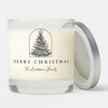 Modern Christmas Tree Sketch Arch Boho Holiday