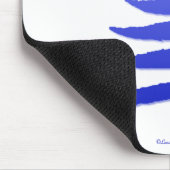 Modern Christmas Tree Stencil Print Blue Mousepad (Ecke)