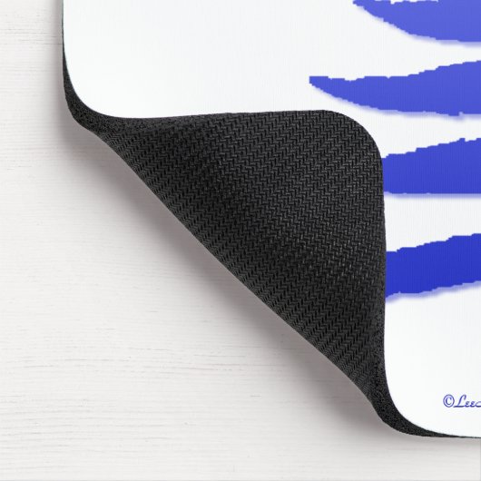 Modern Christmas Tree Stencil Print Blue Mousepad (Ecke)