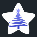 Modern Christmas Tree Stencil Print Blue Stern-Aufkleber<br><div class="desc">You are viewing The Lee Hiller Designs Collection of Home and Office Decor,  Apparel,  Gifts and Collectibles. The Designs inklusive Lee Hiller Fotogray and Mixed Media Digital Art Collection. You can view her Nature fotogray at http://HikeOurPlanet.com/ and follow her hiking blog within Hot Springs National Park.</div>