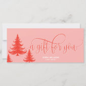 Modern Christmas Tree Voucher Gift Certificate (Vorderseite)
