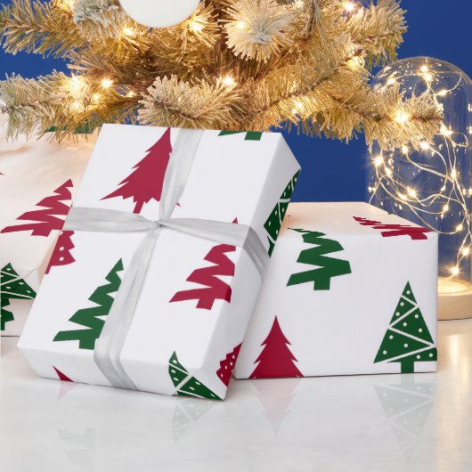 Modern Christmas Tree Wrapping Paper Geschenkpapier (Feiertage)