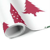 Modern Christmas Tree Wrapping Paper Geschenkpapier (Rolleneckpunkt)
