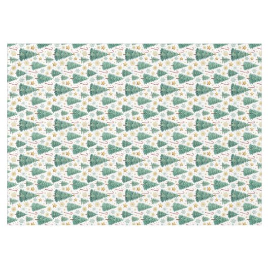 Modern Christmas trees festive holiday tablecloth Tischdecke (Vorderseite (Horizontal))