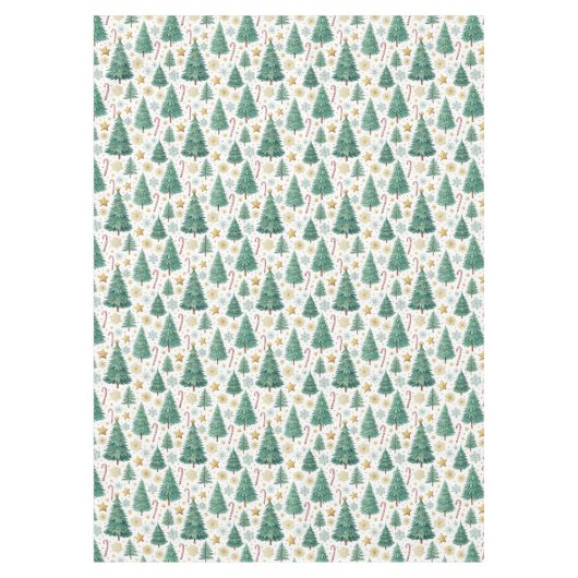 Modern Christmas trees festive holiday tablecloth Tischdecke (Vorderseite)