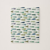 Modern Christmas Trees Illustrated Pattern Puzzle (Vertikal)