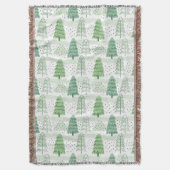 Modern Christmas Trees Pattern Decke (Vorderseite Vertikal)