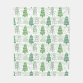 Modern Christmas Trees Pattern Fleecedecke (Vorderseite)