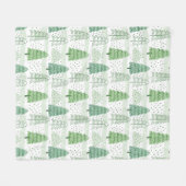 Modern Christmas Trees Pattern Fleecedecke (Vorderseite (Horizontal))
