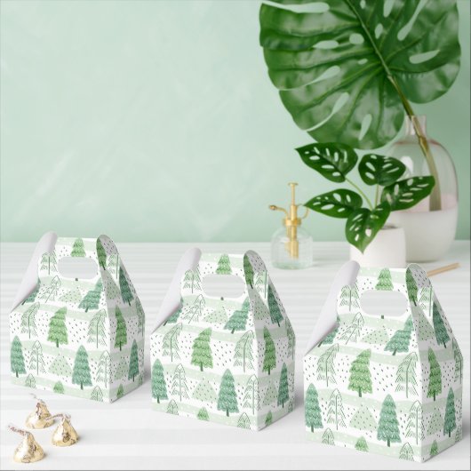 Modern Christmas Trees Pattern  Geschenkschachtel (Zahlreiche)