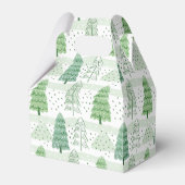 Modern Christmas Trees Pattern  Geschenkschachtel (Rückseite)