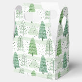 Modern Christmas Trees Pattern  Geschenkschachtel (Geöffnet)