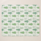 Modern Christmas Trees Pattern Sherpadecke (Vorderseite (Horizontal))