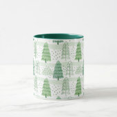 Modern Christmas Trees Pattern Tasse (Zentrum)