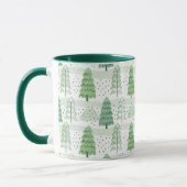 Modern Christmas Trees Pattern Tasse (Links)