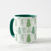 Modern Christmas Trees Pattern Tasse (Vorderseite Links)