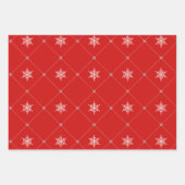 Modern Christmas | Triangles & Snowflakes Pattern Geschenkpapier Set (Vorderseite)