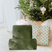 Modern Christmas Watercolor Green Geschenkpapier