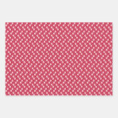 Modern Christmas Wavy Geometric Stripe in Bold Red Geschenkpapier Set (Vorderseite 3)