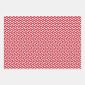 Modern Christmas Wavy Geometric Stripe in Bold Red Geschenkpapier Set (Vorderseite 2)