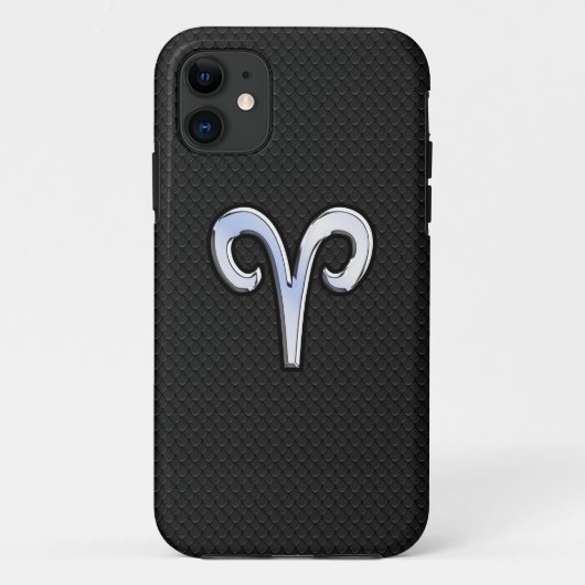 Modern Chrome like Aries Zodiac Sign Case-Mate iPhone Hülle (Rückseite)