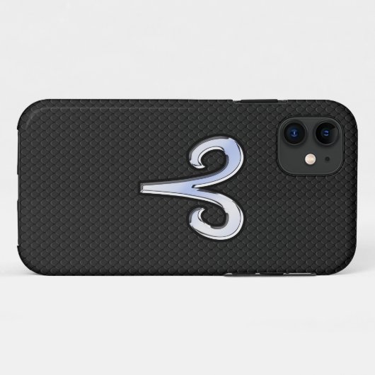 Modern Chrome like Aries Zodiac Sign Case-Mate iPhone Hülle (Rückseite (Horizontal))