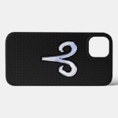Modern Chrome Like Aries Zodiac Sign Case-Mate iPhone Hülle (Rückseite (Horizontal))